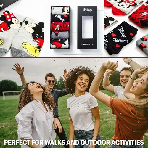 Image of Disney Stitch Socks Gifts for Women Teens, US Size 4-9, Baby Yoda Pack of 5 Fuzzy Casual Crew Socks for Home Sleep Winter