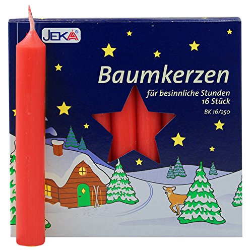 OLShop AG 2er Pack Baumkerzen rot ca. 14 x 110 mm (2 x 16 Stück) Weihnachtskerzen, Christbaumkerzen, Pyramidenkerzen