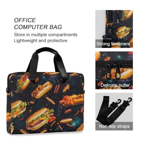 Bolso bandolera para laptop con diseño de hotdogs miniatura 4