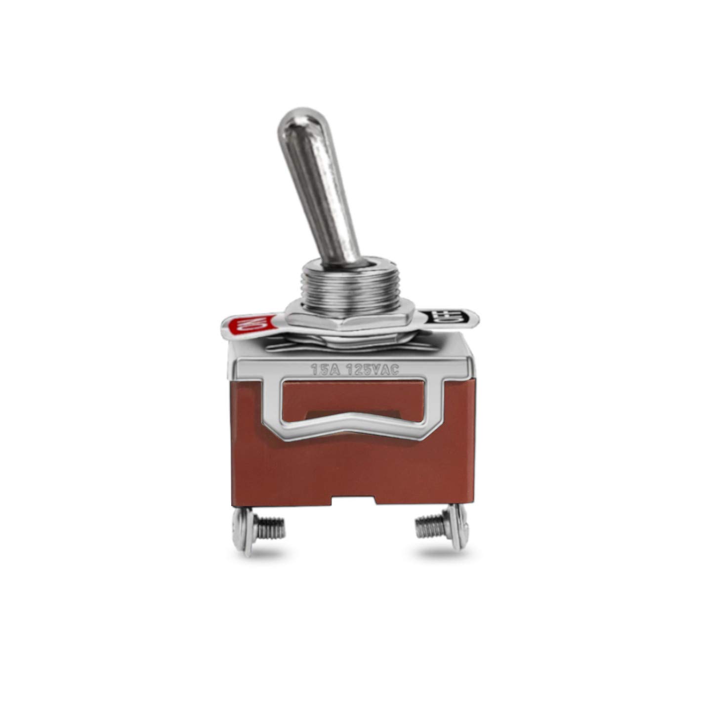 MGI SpeedWare Latching Metal Toggle Switch, 20 Amp at 12vDC 125vAC, 2-Pin SPST ON/Off 1-Pack