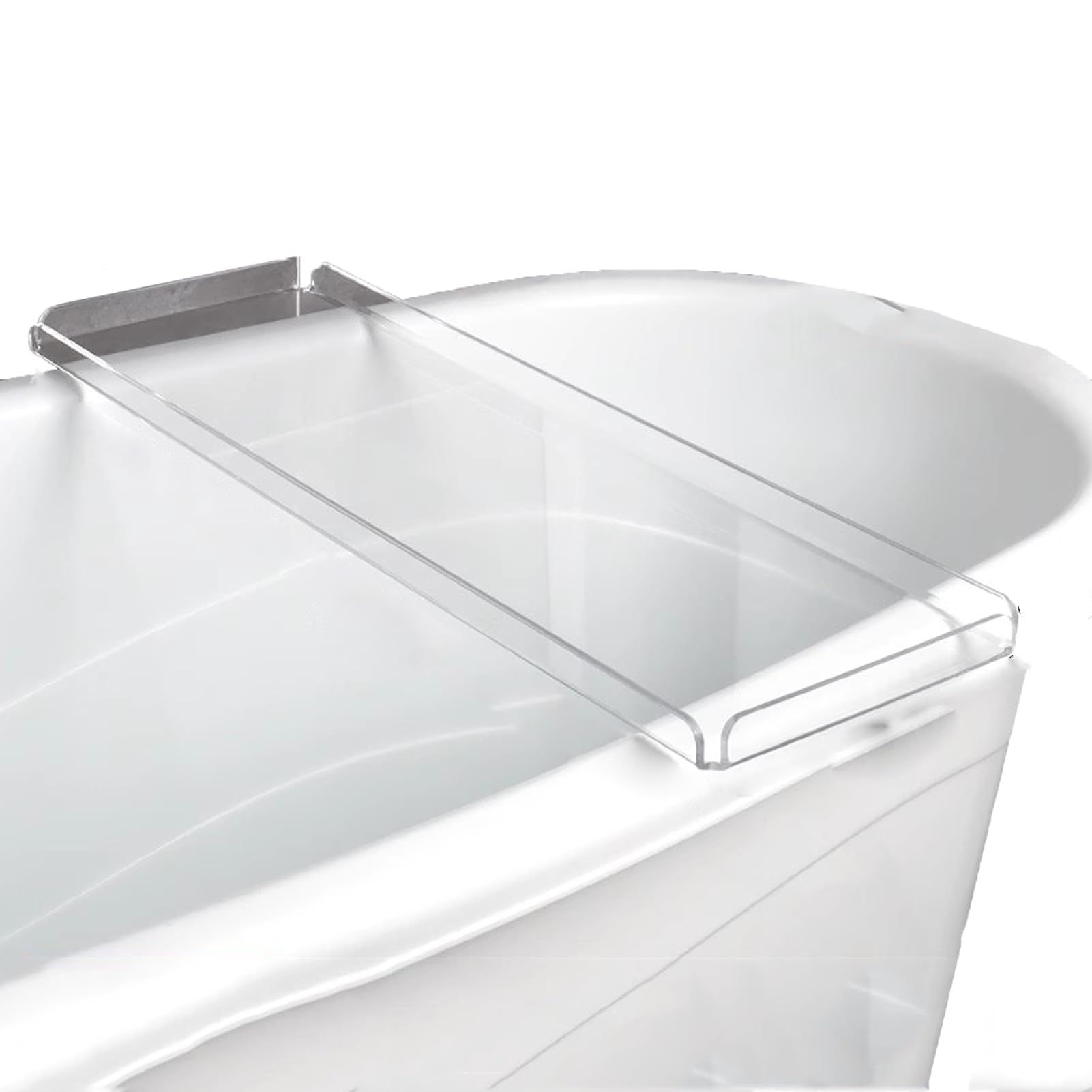 Akrylowa taca na wannę 70cm Bath Caddy ze stabilną platformą, wodoodporna i łatwa w obsłudze konstrukcja dla relaksujących momentów spa, trzyma telefon i szkło bezpiecznie