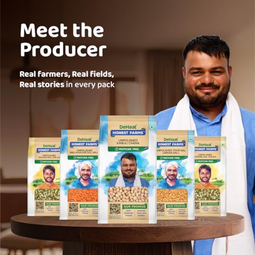 Image of Dehaat Honest Farms Pesticide Free Unpolished Kabuli Chana, 500 Gram (Pack of 3)