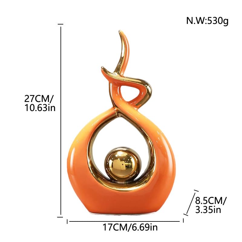 ELEGANTZ Abstract Art Ceramic Statues – Modern Shelf Decorations – Centerpiece Luxury Table Decorations for Living Room, Coffee Table, Office – Elegant Home - Ornaments for Home Decor - 1 Pc - Image 6