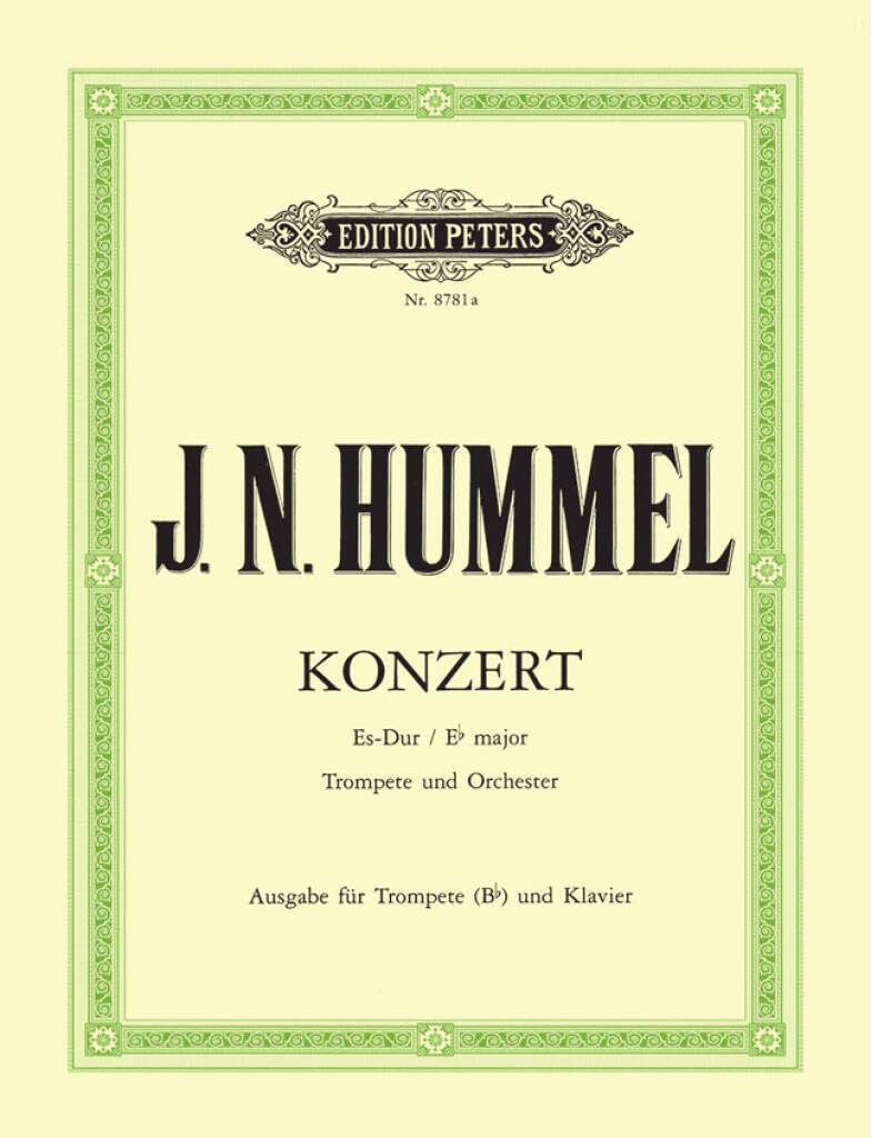 Hummel: Trumpet Concerto (Solo Part with Piano Reduction – Transposed to E-flat)      Sheet music – January 1, 2000