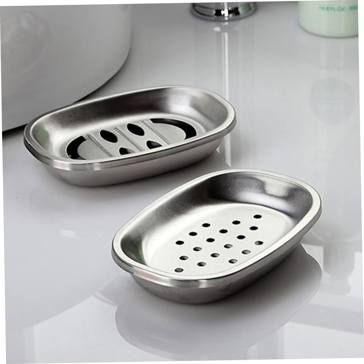 Cabilock 3 Jaboneras Elegantes de Doble Capa de Acero Inoxidable para Baño Y Cocina.