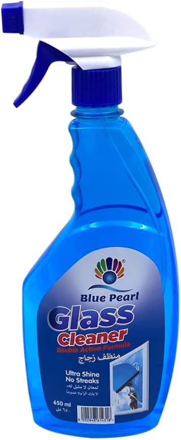 Blue Pearl Glass Cleaner Trigger Spray Double Action Formula 650ml