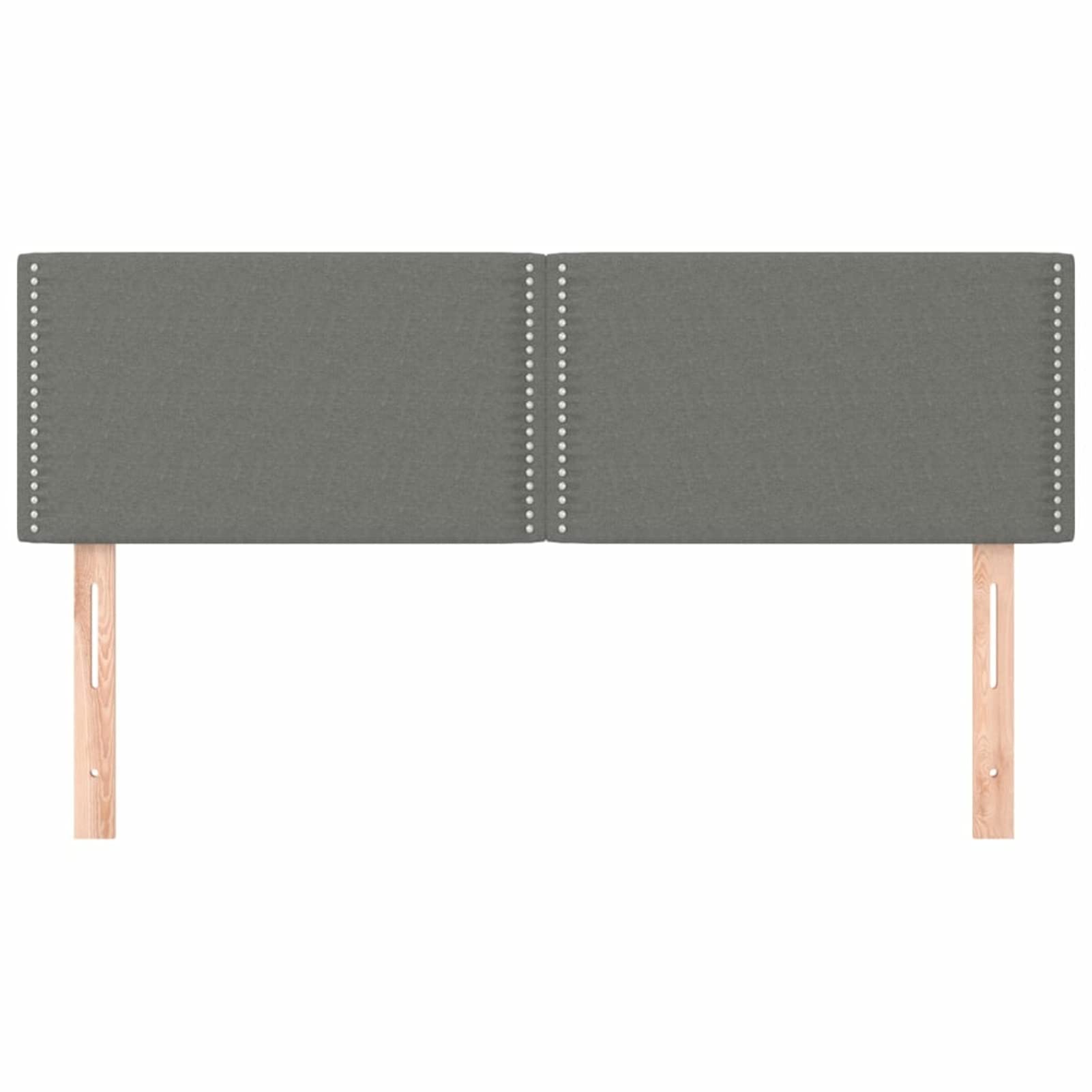 Cabeceros 2 Unidades, Cabezal De Cama, Cabecera para Cama, Cama Cabeza, Cabezales Dormitorios Modernos, Tela Gris Oscuro 72x5x78/88 cm