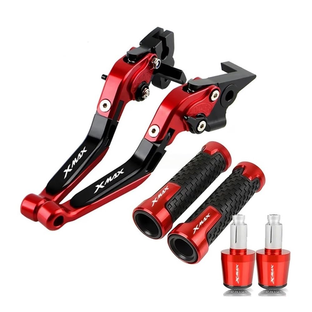 Xvasdgaer F Or Ya&Maha Xmax 125/200/250/400 Brake Clutch Levers Handlebar Hand Grips Ends(F)