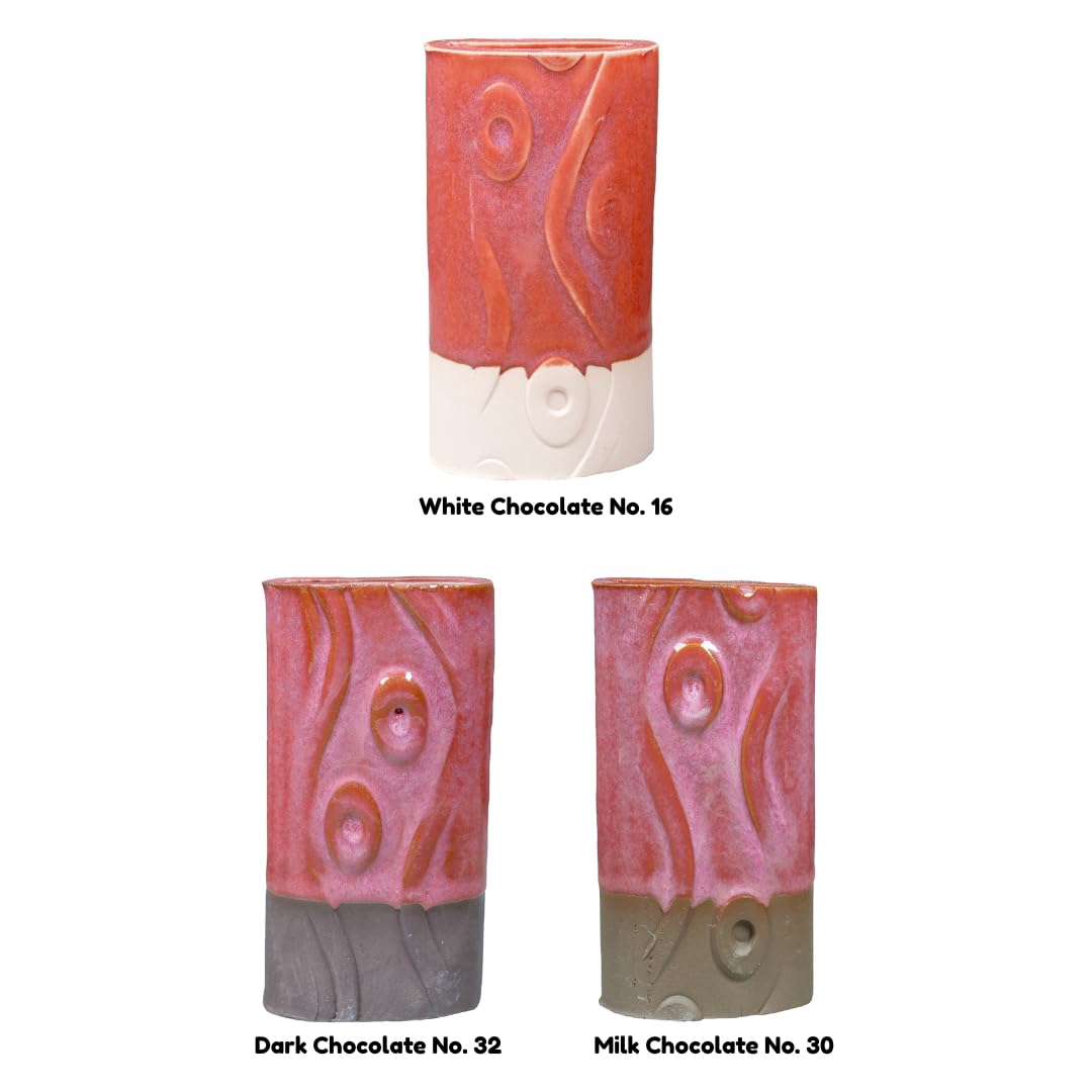 AMACO Potter's Choice PC-55 Chun Plum Red High Fire Glaze Pint, 16 oz. (473 mL), Layerable Mid-High Fire Cone 5-6 (PC) Liquid Ceramic Pottery Glaze for Bisque