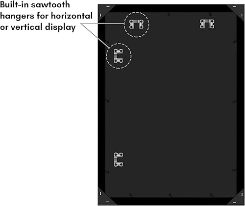 Vista 287 de Americanflat - Marco para póster de 71 x 74 cm con plexiglás pulido, portarretratos negro de madera industrializada, Epic Collection, marco ancho