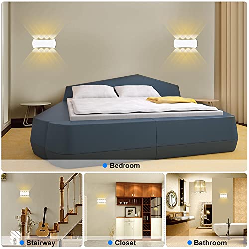 KAWELL 8W Modern Wall Lamp LED Wall Light Up Down Aluminum Wall Wash Light Indoor Outdoor Waterproof IP65 for Bathroom Porch Bedroom Corridor Living Room Stairs Hallway - Image 3