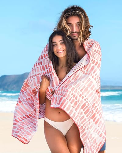Fit-Flip Strandtuch XXL aus Mikrofaser - leicht und schnelltrocknend - 100% recyceltes Strandhandtuch - kompaktes Handtuch zum Baden - Badetuch (Dunes 200x90cm)