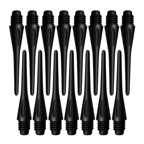 Wolftop 2BA Thread Soft Tip Dart Points 150 Pack - Plastic Dart Tips Replacement Dart Accessories Set - Black