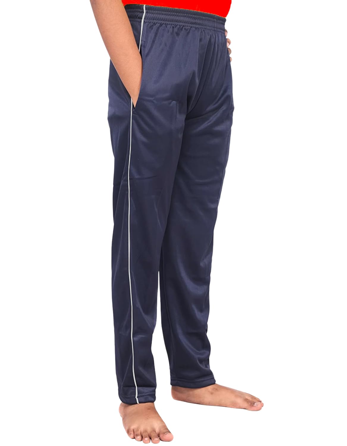 QF Quality Fab LET'S FASHION TALK Kendriya Vidyalaya School Sports Trackpants, Navy Blue with White Piping, Kids Uniform-picture-32