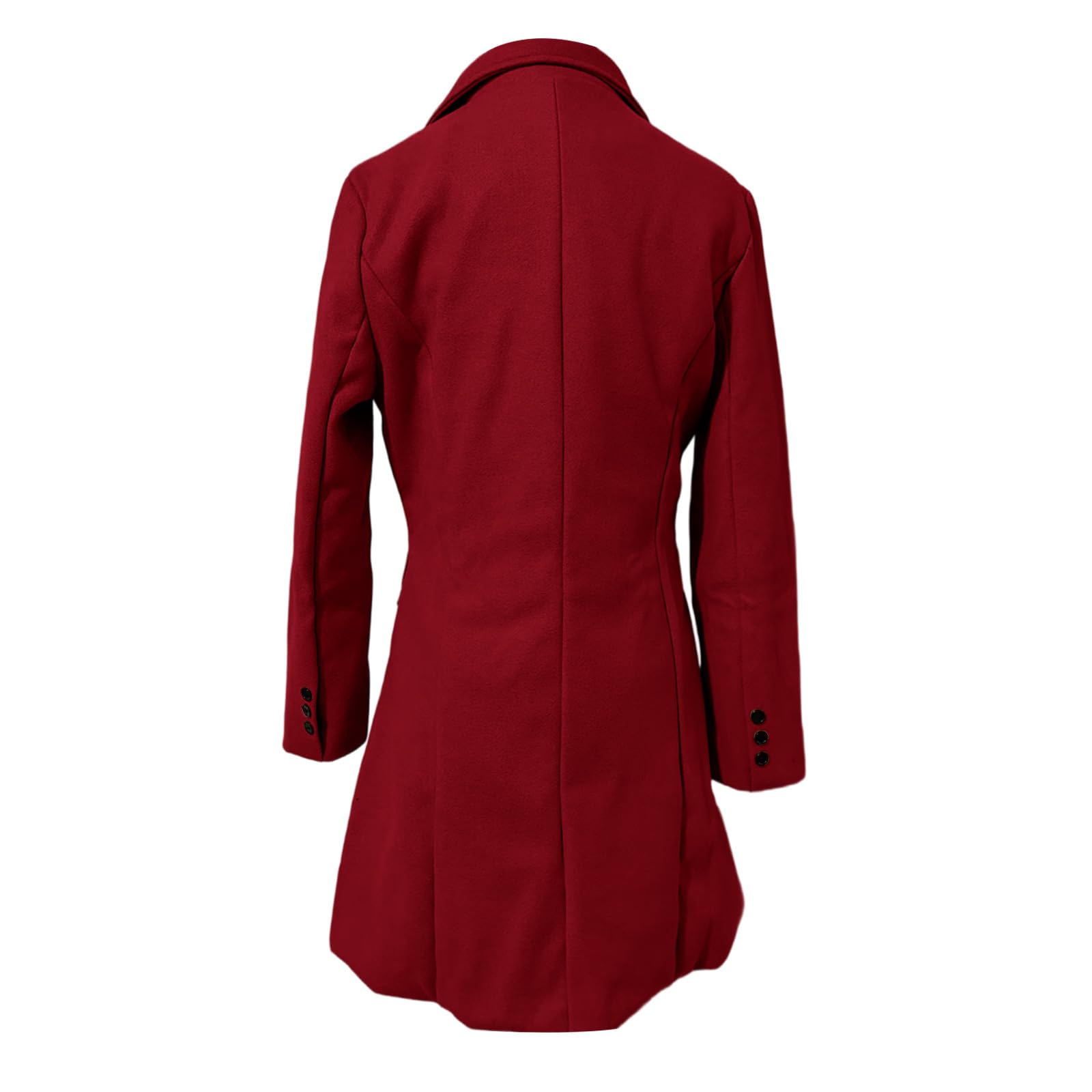 Generisch Wintermantel Damen Wolle Winterjacke Damen Lang Wollmantel Winter