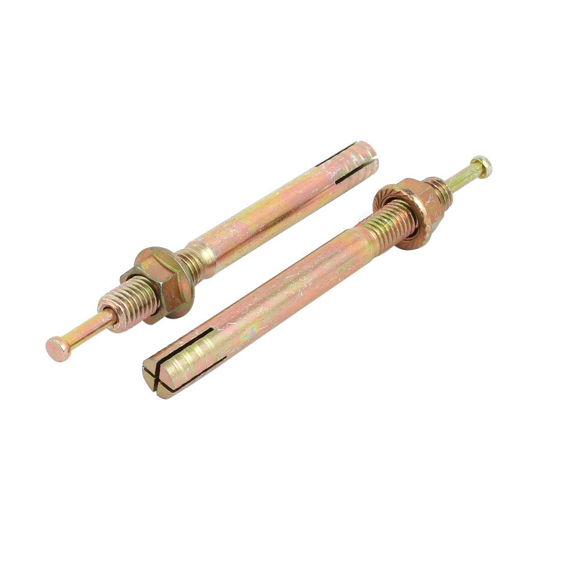 Aexit M10x100mm Zinc fastener Plated Hammer Drive Anchor Expansion Bolt Fastener 5pcs Model:88as529qo503