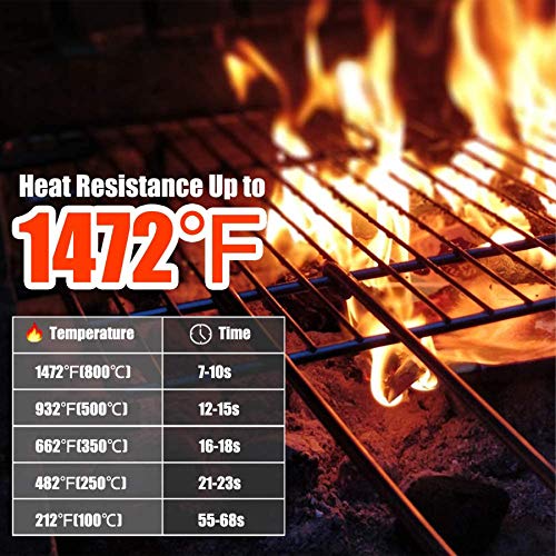 Chotye Luvas de churrasco resistentes ao calor,1472 ℉ (800 ℃) luvas de forno resistentes a temperatu