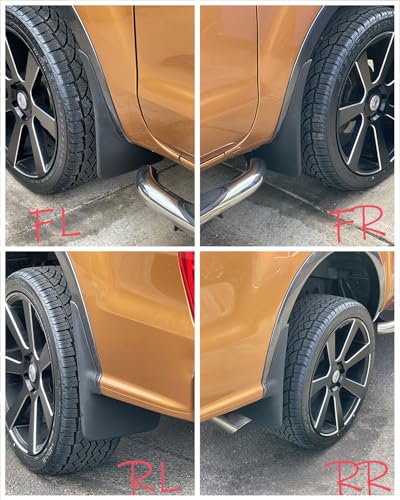 Image of Mud Flaps for Ford Ranger 2019 2020 2021 2022 2023 (Not Fit for Raptor & Tremor Package Model) Front & Rear No Drill All Weather Mudflaps Splash Guards for Ranger Trucks