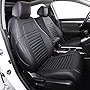 EKR Custom Fit Full Set Car Seat Covers for Select Honda Accord EX-L,Touring,Sport,EX,Hybrid 2018 2019 2020 2021 2022 - Leatherette(Black )