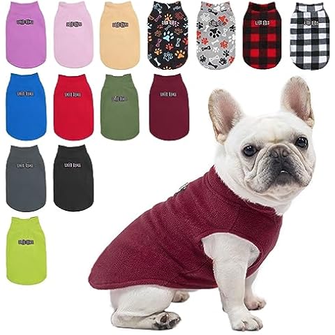 BEAUTYZOO Dog Fleece Vest Sweater Winter Jacket for Small and Medium Dogs with D-Ring Leash Cold Weather Coat Hoodie for XS S M Dogs Boy or Girls, Large Cover