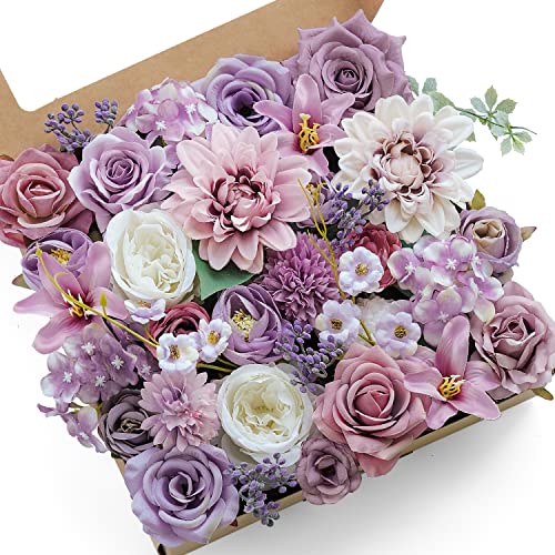 Udoula Lavender Artificial Flowers Combo Pack, Faux Lavender Flowers Wedding Combo Arrangement For Diy Wedding Bouquets Combo Arrangements Party Bridal Baby Shower Centerpieces #TOP3