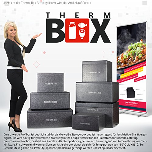 THERM BOX Profibox 36B, binnenin: 53x33x20cm, wand: 3,0cm, volume: 36,1L Styrofoam box thermobox koelbox houd warme box… - Afbeelding 5