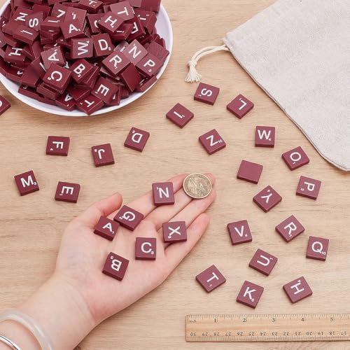 400 piezas de fichas de letras de madera INFUNLY miniatura 4