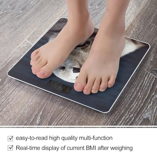Báscula digital para baño con pantalla LCD grande y vidrio templado miniatura 5