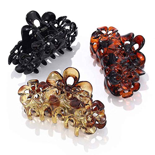 Pinces à cheveux noires contre les mèches rebelles style fleur