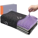 GOKUMIN ジェル枕 枕 【整体師監修 ジェルピロー】 高反発 首が痛くなりにくい 高め 低め 高さ調整可能 洗える枕 横向き寝 耐圧分散 TPE ハニカム 安眠枕 快眠 まくら t-gel (1個, ブラック, a.スタンダード)