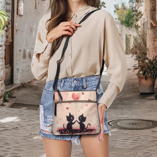 Image of Leather Purses for Women, Leather Hobo Bags for Women Travel Sling Purse Triple Zippered Pockets Shoulder Bag