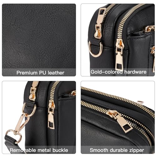 Crossbody Purse for Women Small Crossbody Bags Shoulder Bag Trendy Vegan Leather with Adjustable Shoulder Strap4