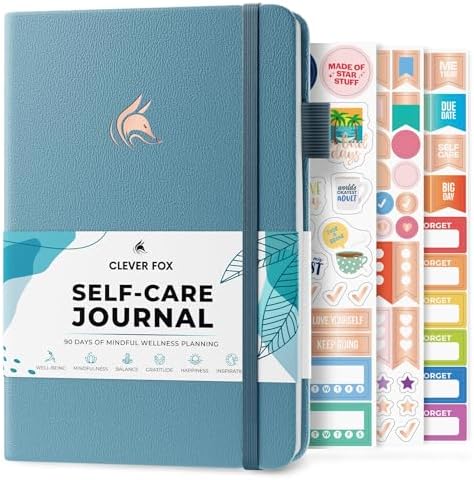 Clever Fox Self-Care Journal Pro – Wellness- und tägliche Reflexions-Notizbuch – psychische Gesundheit, Meditation und Stimmungs-Tagebuch für Frauen, 17,8 x 25,4 cm (Roségold