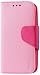 Reiko Wallet Case 3-In-1 for BLU life Play L100A with Interior Leather-Like Material And Polymer Cover - Retail Packaging - Pink
