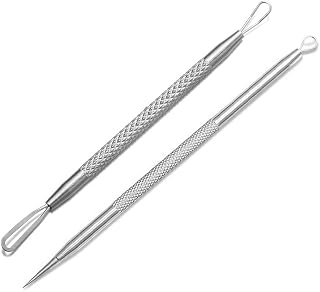 La Chat Professional Blackhead Remover Tool Kit - 2-Pack Stainless Steel Pimple Popper Extractor for Blemishes & Comedones