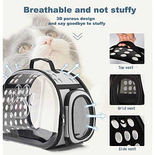 Kathson Guinea Pig Carrier Package, Hamster Transparent Bag With Mat For Chinchilla Bunny Puppies,Designed For Travel (Gray) #TOP2