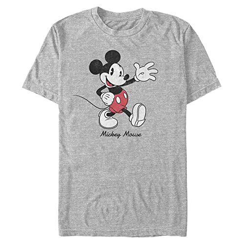 Disney Mickey T-Shirt Homme Tee-Shirt Manches Courtes Coton