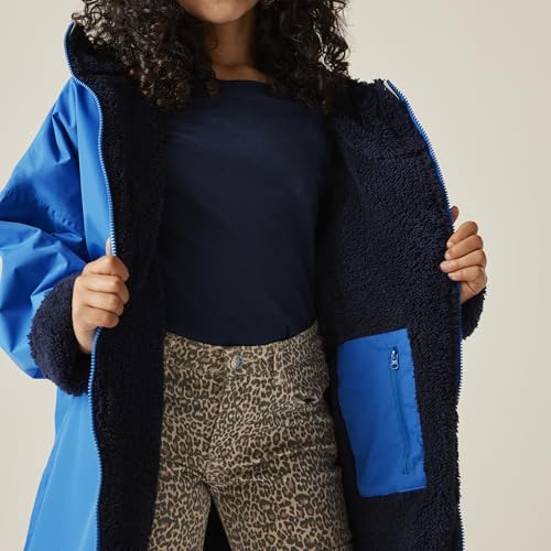 Regatta Kids Junior Waterproof Changing Robe, Borg Lined Changing Robe With Hood - Perfect For Outdoor Water Activities - 4