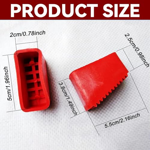 4 Stück Alrens Leiterfüße 50x20mm Gummifüße für Leitern rote Gummi Holzleiter Garten Tisch Fußkappen Leiterzubehör für Heim Arbeiter Klappleiter Zickzackleiter