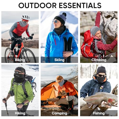 Image of TICONN Neck Gaiter Face Cover Scarf, Neck Warmer Breathable Sun & Wind-proof for Skiing Fishing Hiking Cycling