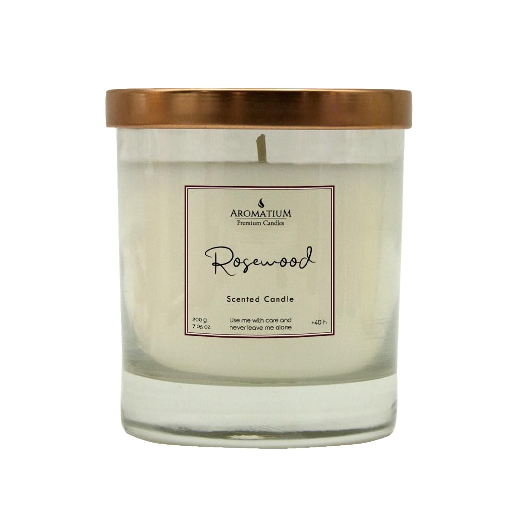 AROMATIUM Premium. Pudełko upominkowe, świece zapachowe z palisandru i dyfuzora trzcinowego, zapach premium, luksusowy wystrój domu, długotrwały czas palenia przez 40 godzin, idealne na prezent,