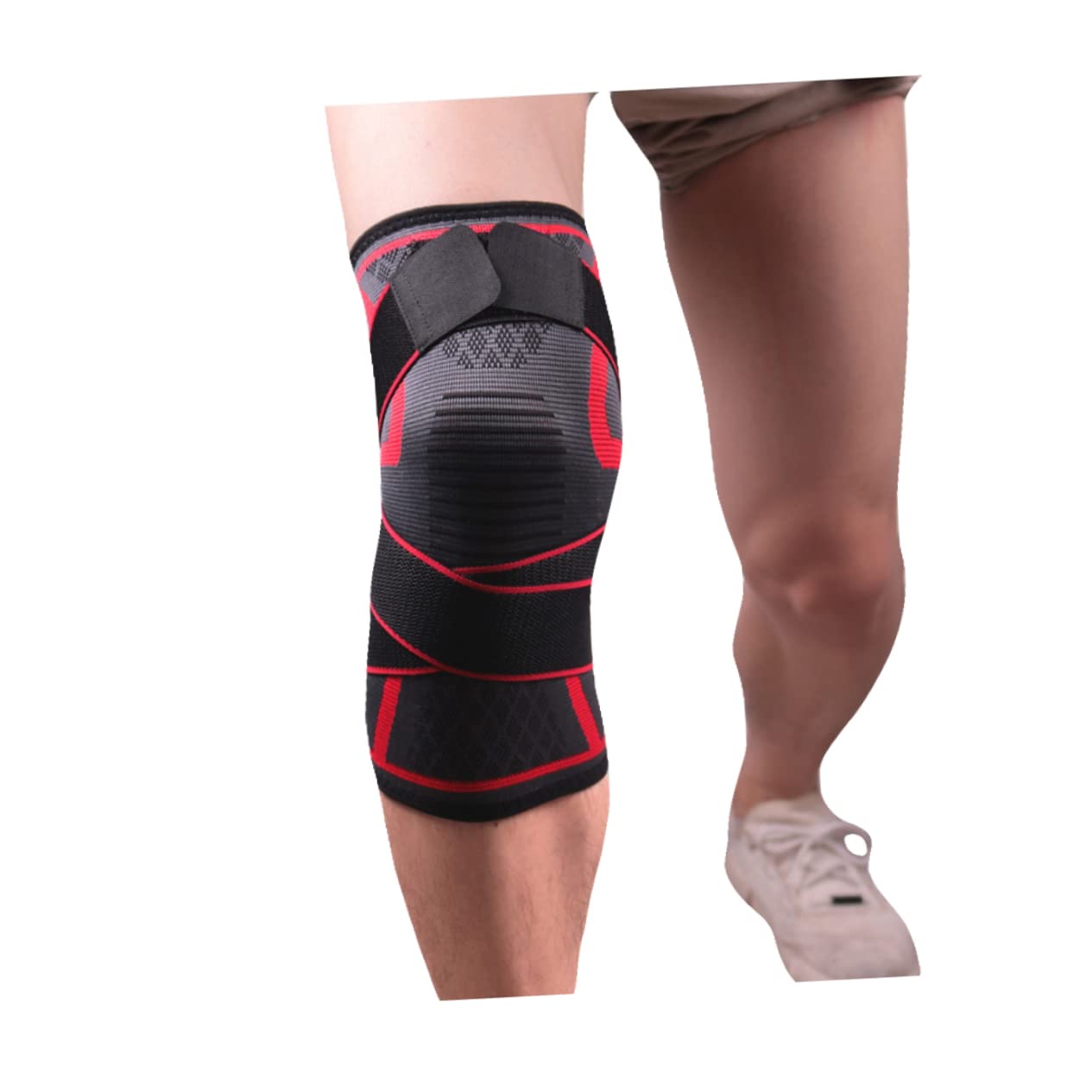 Beavorty Elastic Compression Knee Brace for Sports and Fitness Knee Pad Non-slip Absorbing Design Protective Sleeve for Basketball Football Hiking Random Color