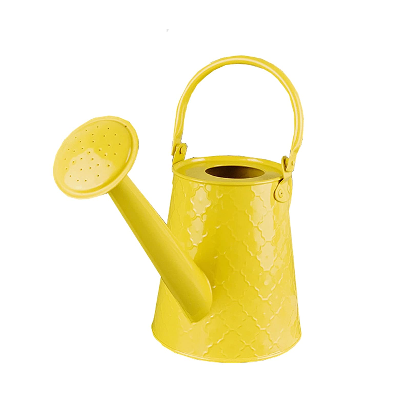 Esta regadera, regadera de jardín, regadera de Metal de 1,6 L, regadera de Estilo Moderno con asa y Cabezal de Rosa, regadera para Flores, regadera Verde y Amarilla para Plantas de Exterior