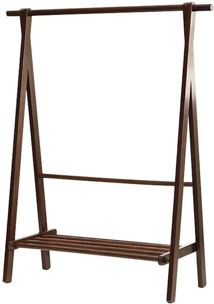 Portant à vêtements en bois pliable pour désencombrer les entrées étroites