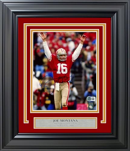 Joe Montana Autographed Framed 8x10 Photo Beckett BAS QR Stock #253758