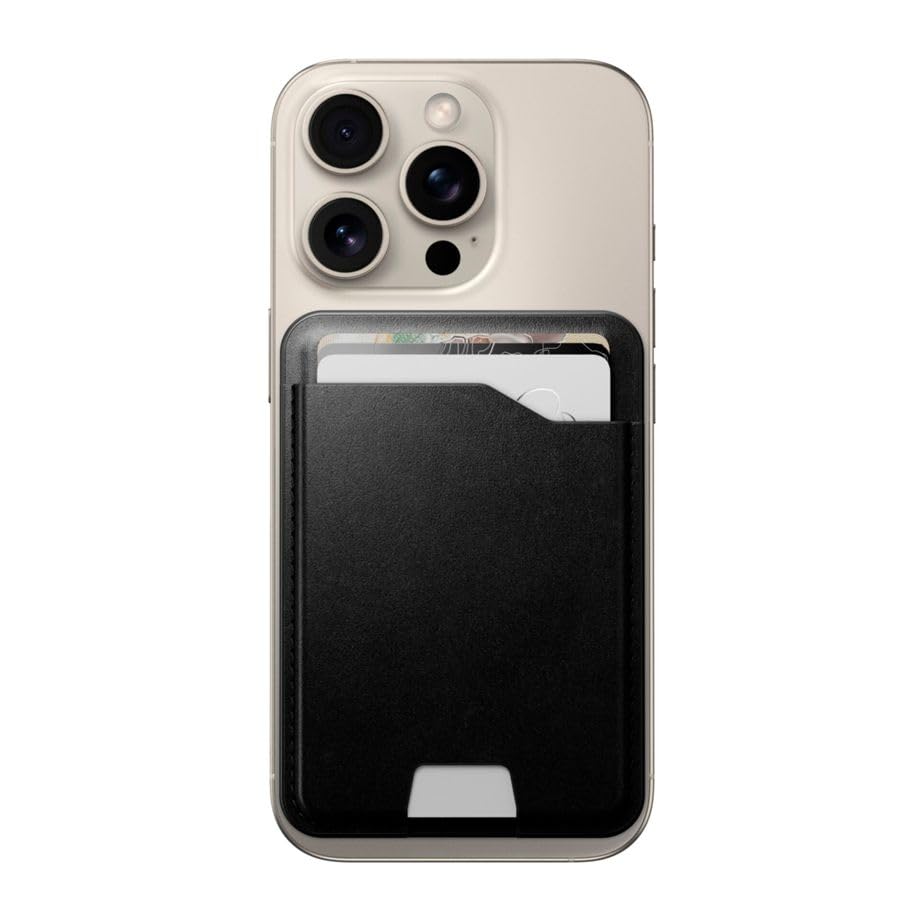 NOMAD Leather Mag Wallet with Find My I MagSafe Kartenetui für iPhone I Black Horween – Ansicht 4