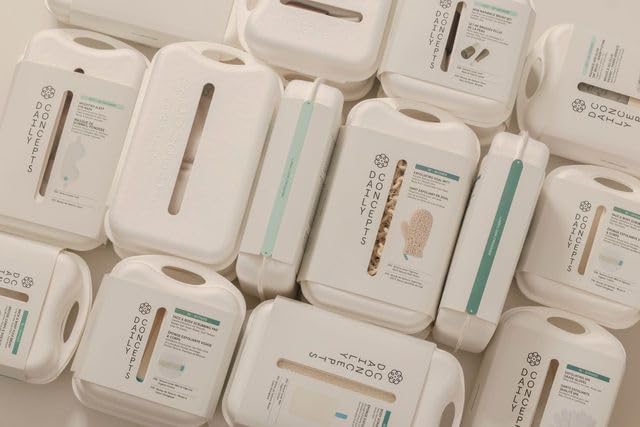 DAILY CONCEPTS Soy-Based Organic Cotton Body Scrubber