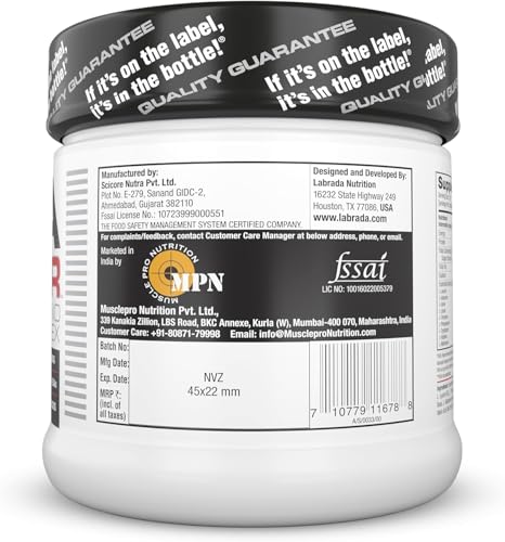 Image of Labrada EAA POWER Essential Amino Acid Complex Powder (6.57g EAAs, Muscle Building, Vegan, 30 Servings) - 0.66 lbs (Pack of 300g) (Blue Razzberry)