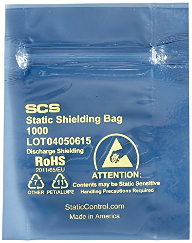 Image of 2 inch x 3 inch Reclosable Static Shielding Bags, 100-Pack (xSTC301-100)