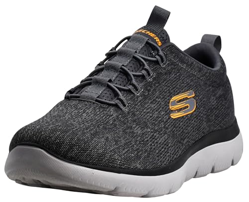 Image of Skechers Men's Summits Louvin Sneaker | Casual, Memory Foam, Machine Washable, Bungee Slip-On